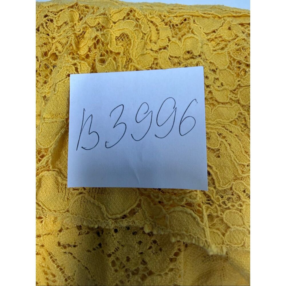 Luxury Boutique Mustard Yellow Lace Peplum Boho Top Women’s Size M See Notes - Picture 8 of 8